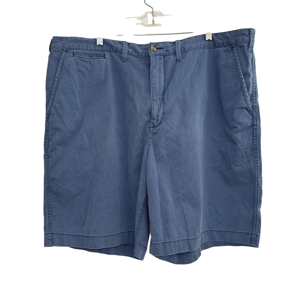 Polo‎ Ralph Lauren Relaxed Fit Blue Khaki Chino Flat Front Shorts Mens 42 Pony